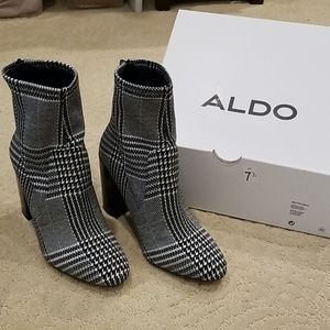 Aldo Lovelee high-heeled, houndstooth ankle boots